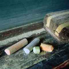 Chalk and eraser; Actual size=240 pixels wide